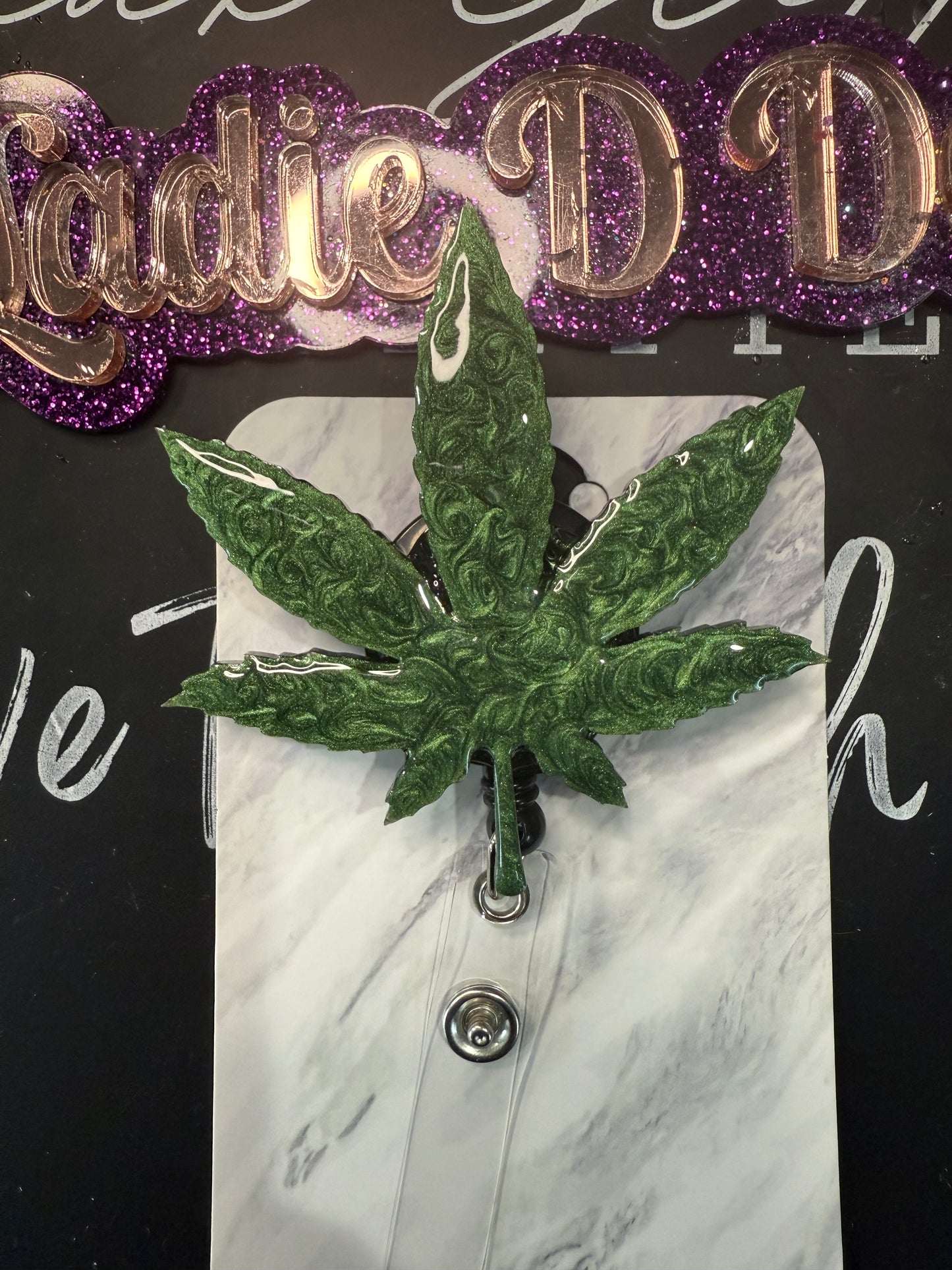 Weed Leaf Badge Reel