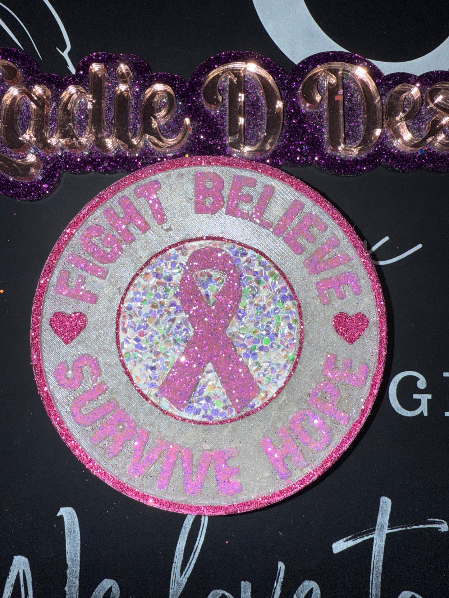RTS-Breast Cancer Fight Believe Survive Hope Car Freshie