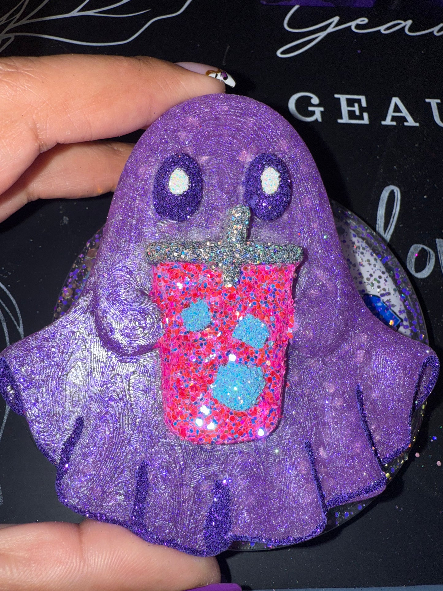 3D Ghost Holding a Tumbler