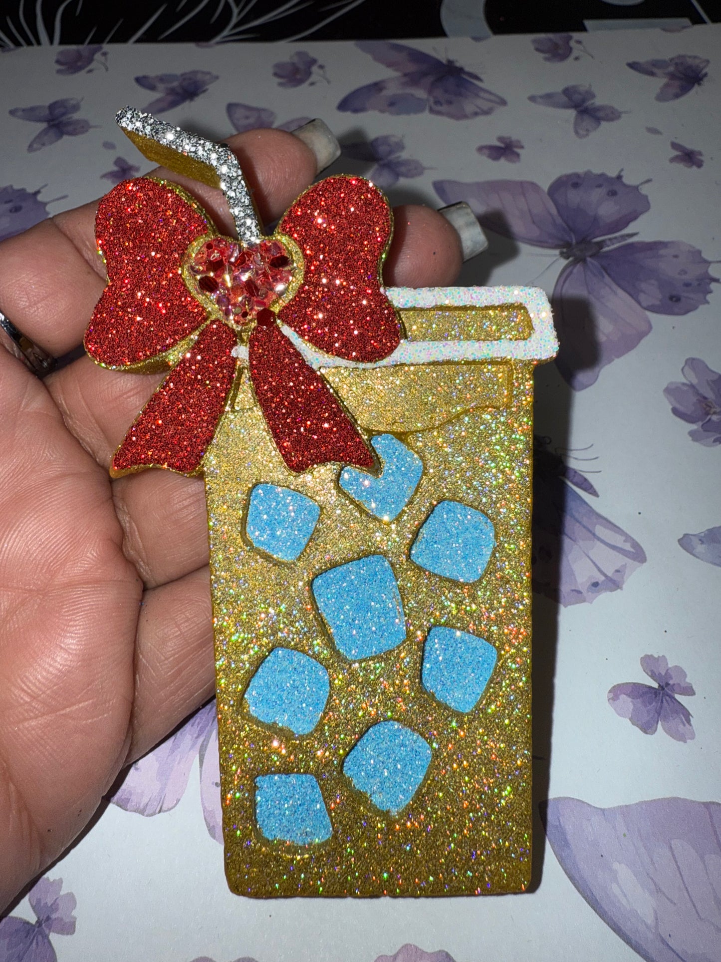 RTS Latte with Bow Freshie-Black Ice