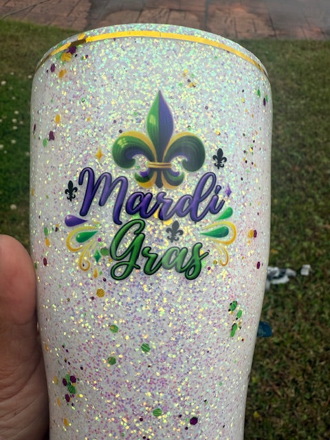 AUCTION 49 - 32oz Mardi Gras Tumbler