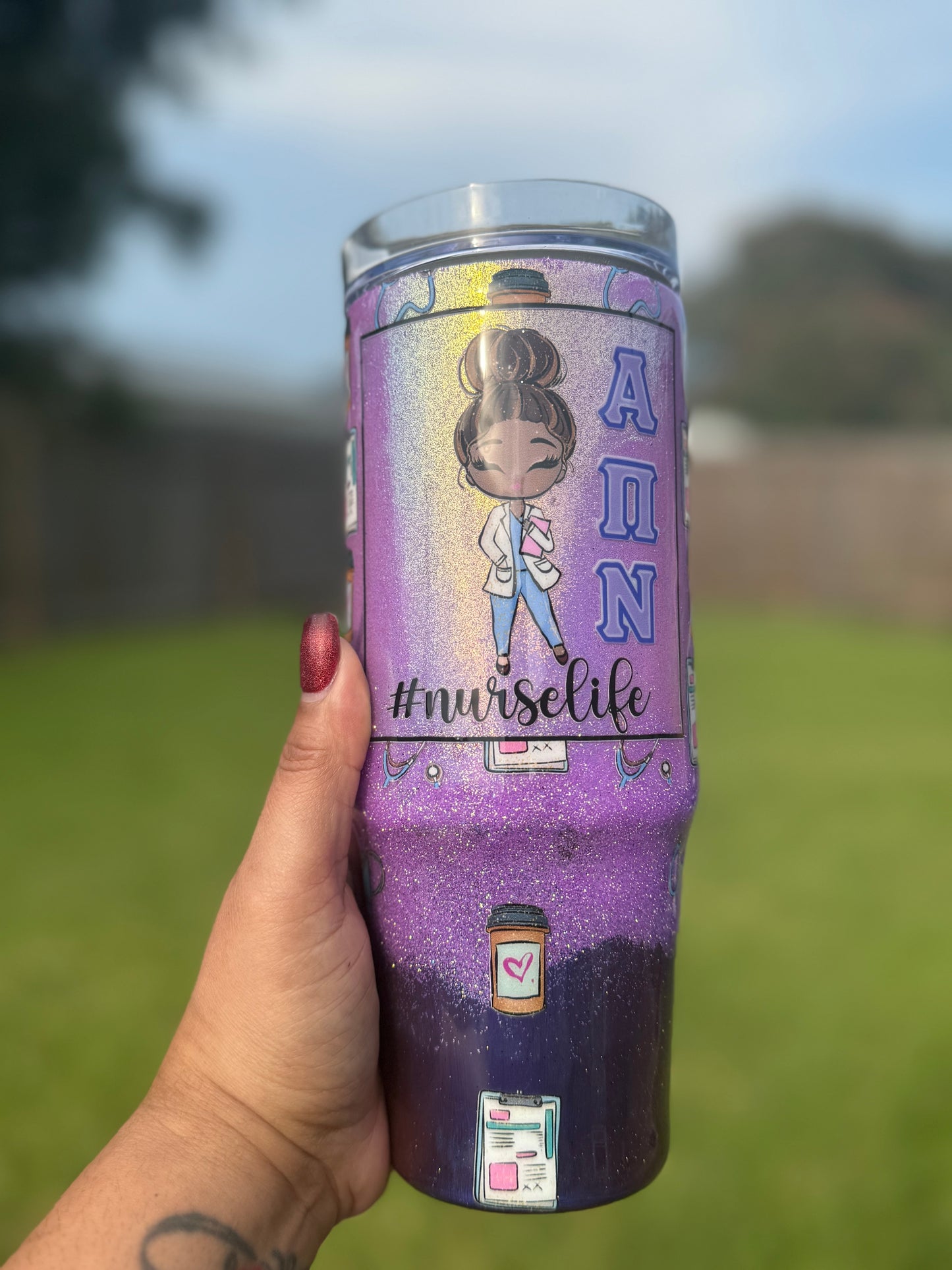 RTS - Epoxy Tumbler - 30oz with Handle Tumbler