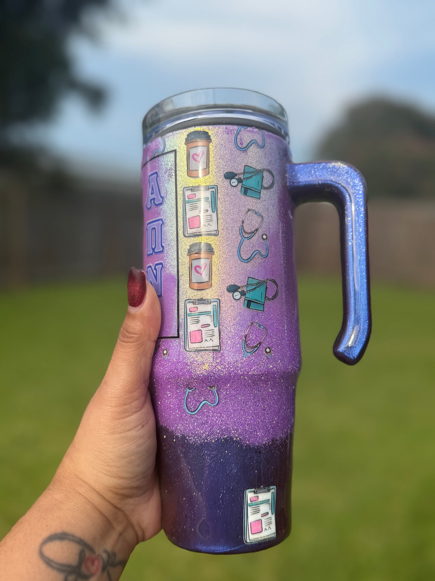 RTS - Epoxy Tumbler - 30oz with Handle Tumbler