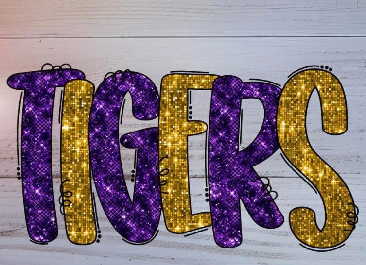 RTS - LSU Faux Rhinestone Tigers