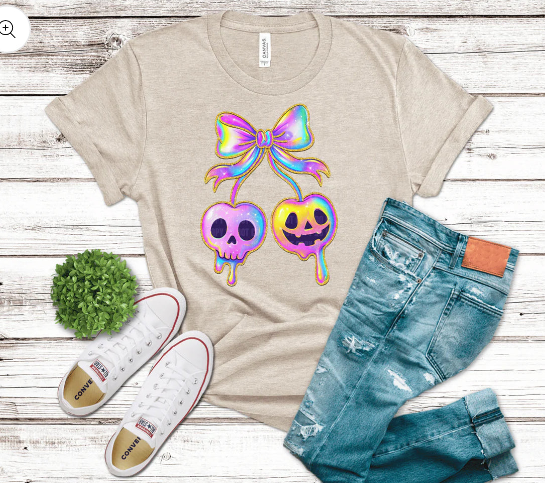 RTS - Iridescent Halloween - Cherries Drip with Bow
