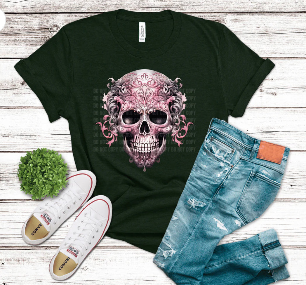 RTS - Pink Halloween - Demask Skeleton Head