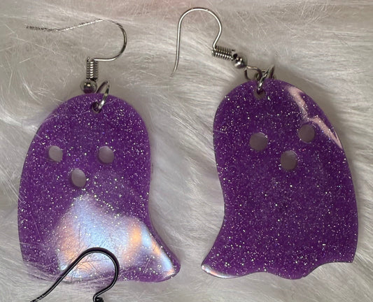 Halloween Ghost Resin Earrings