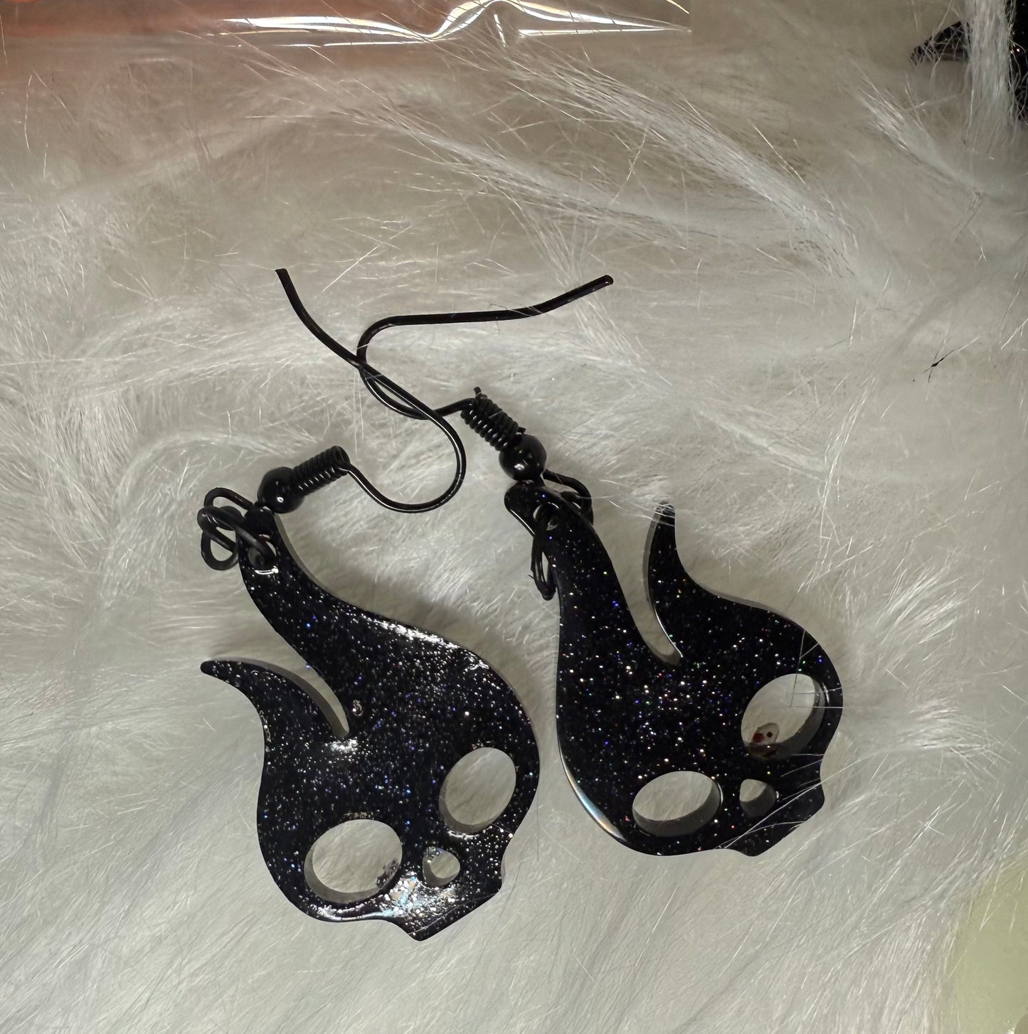 Halloween Wicked Skulled Resin Earrings