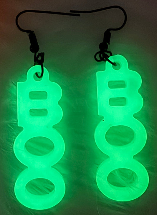 Halloween Dangle Boo Resin Earrings