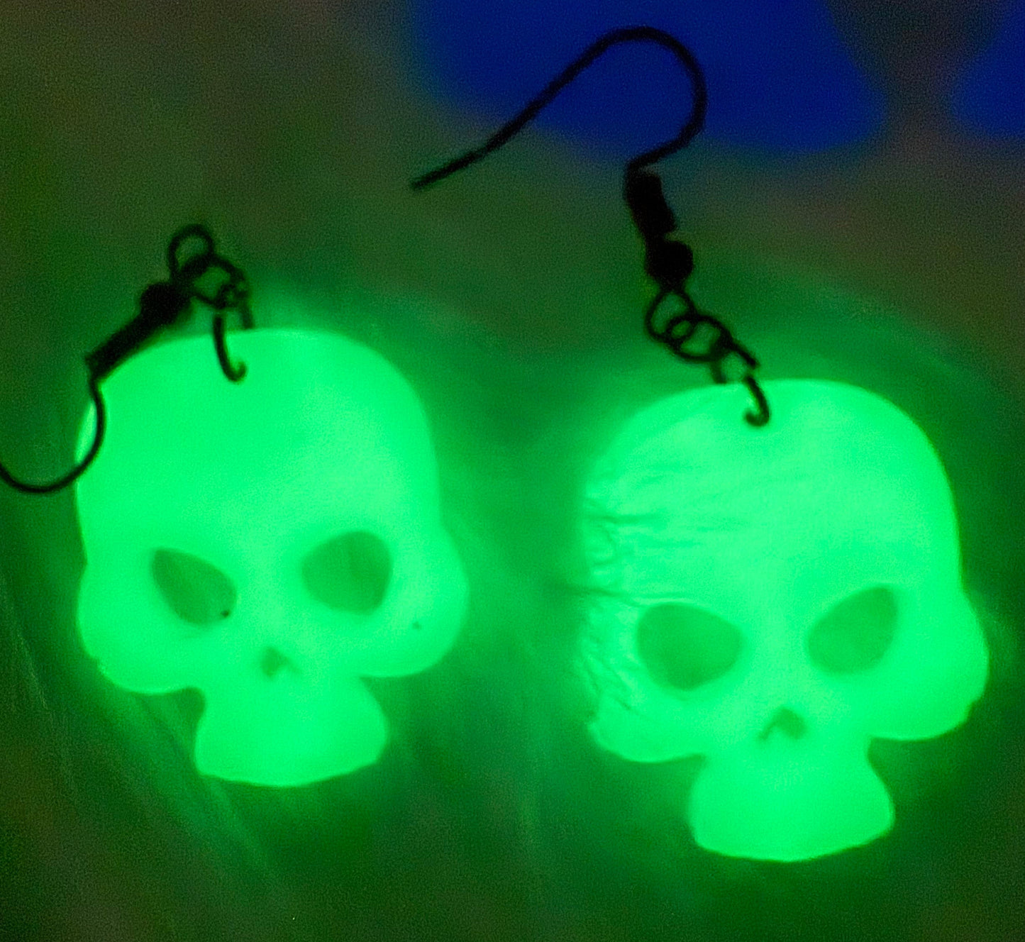 Halloween Skull Resin Earrings