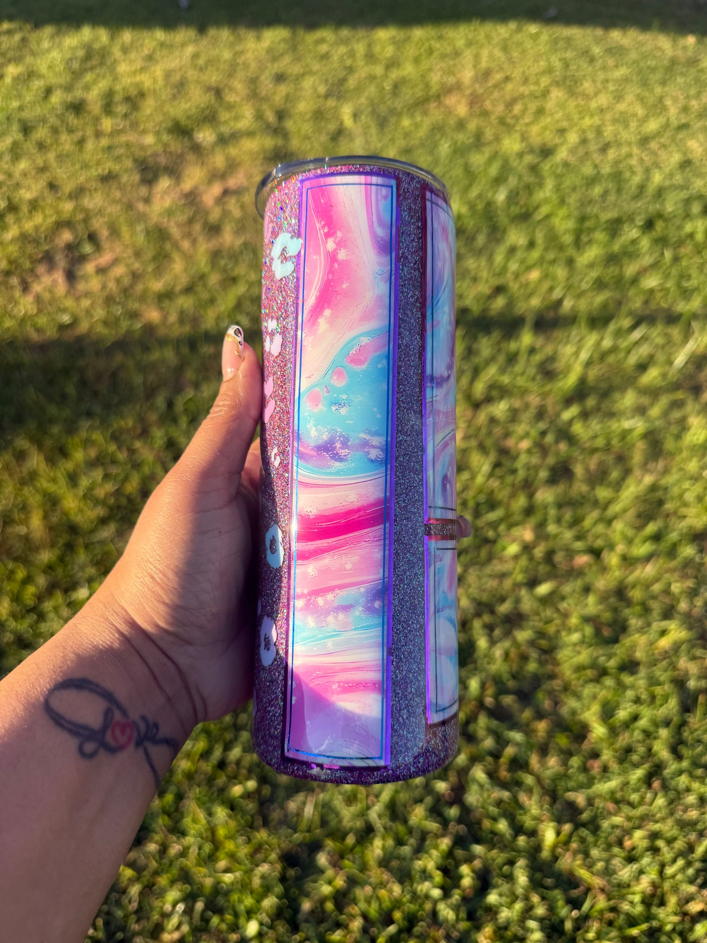 RTS - 20oz Purple/Blue/Pink Leopard "Let Them" Tumbler