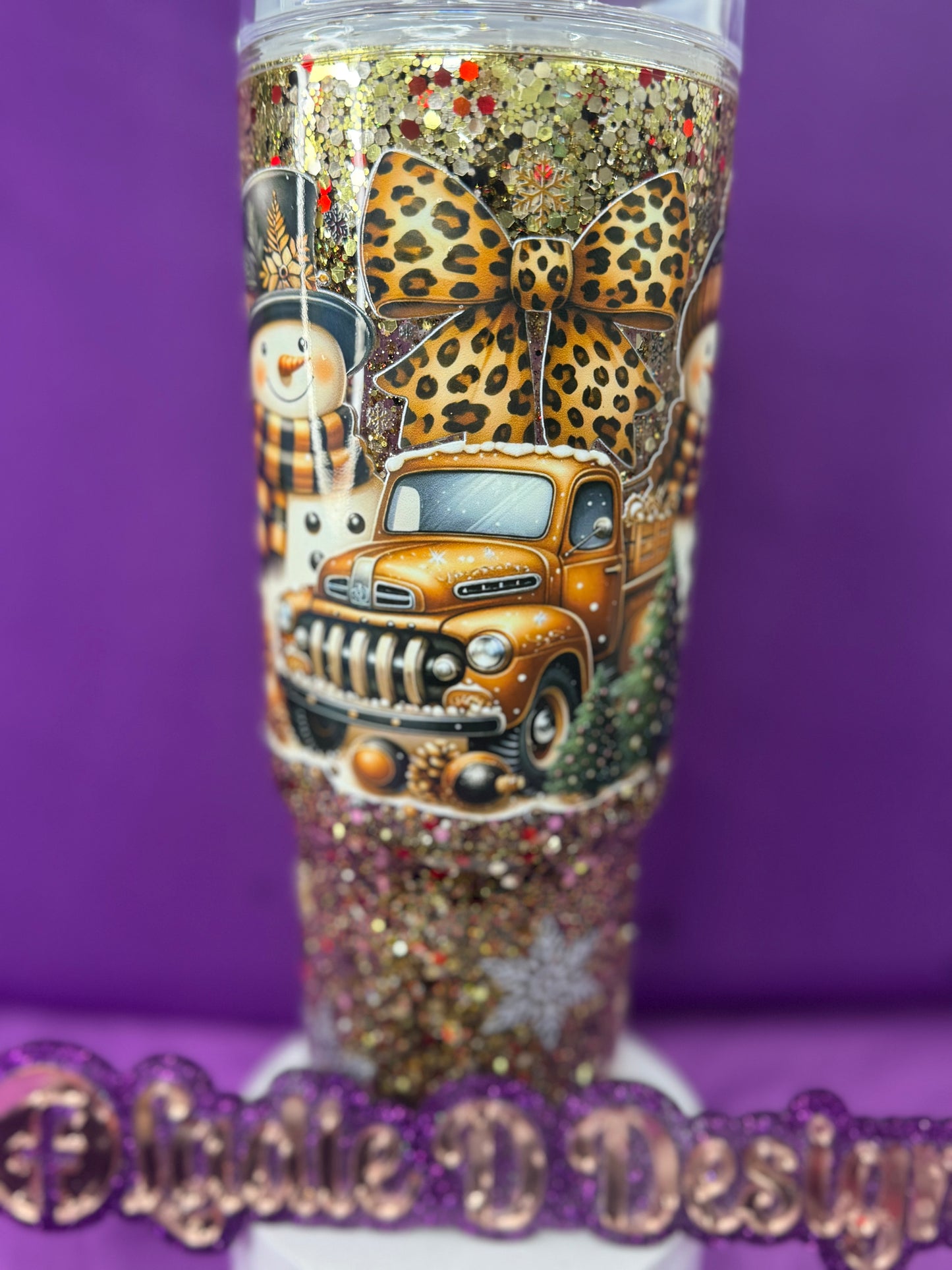 RTS - 40oz - Snowmen - Snowglobe