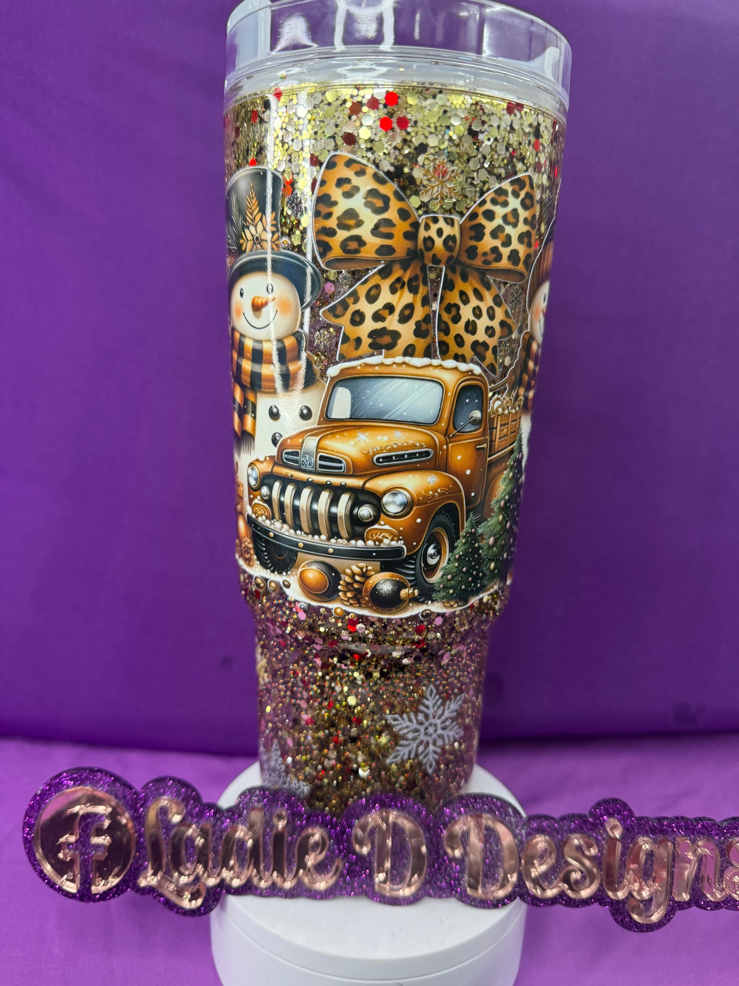 RTS - 40oz - Snowmen - Snowglobe