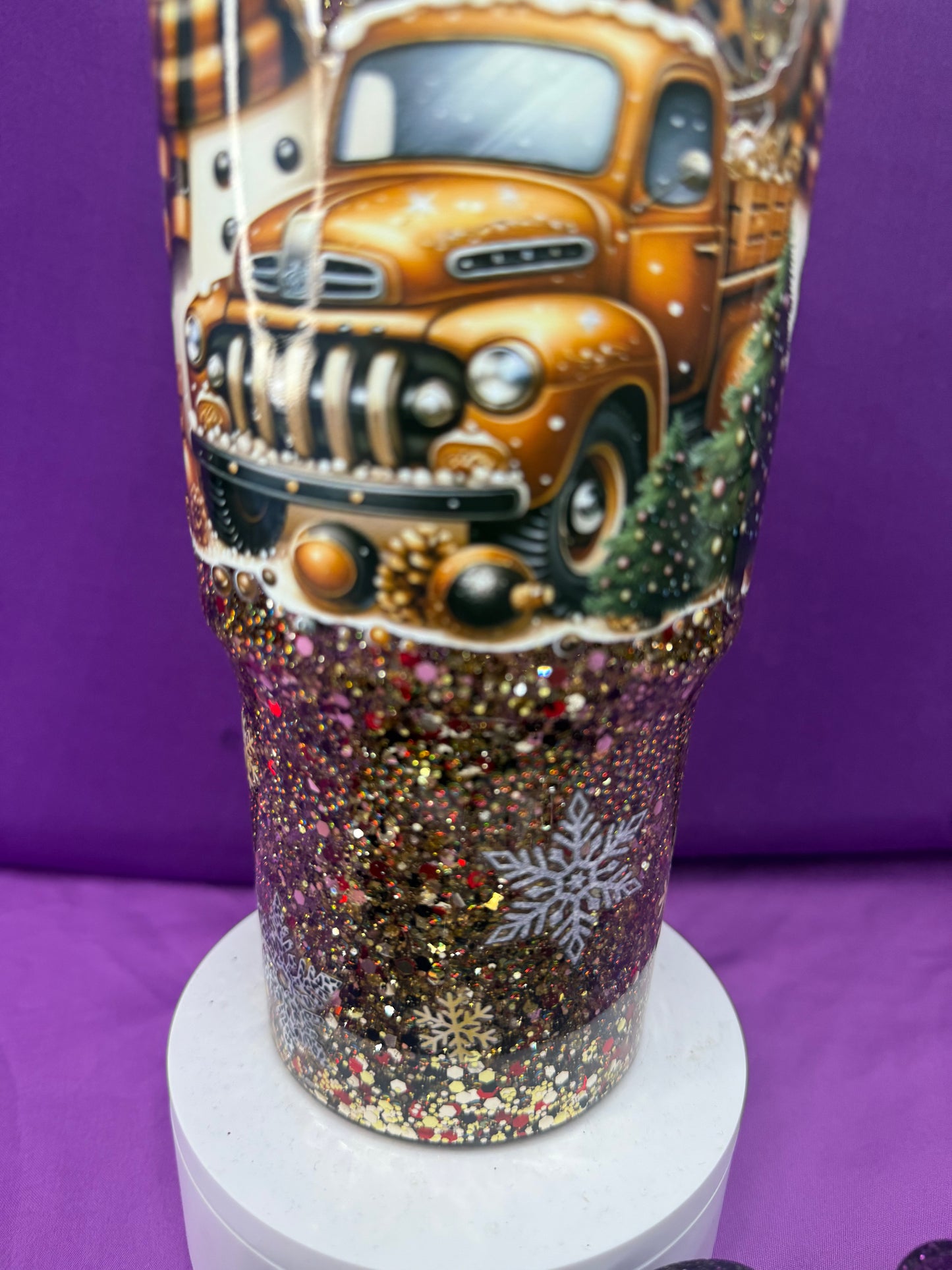 RTS - 40oz - Snowmen - Snowglobe