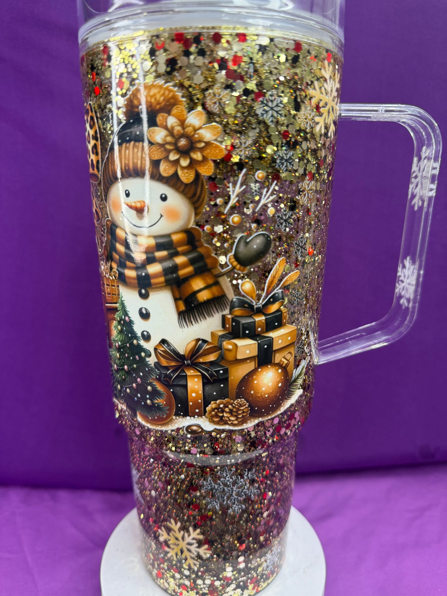 RTS - 40oz - Snowmen - Snowglobe