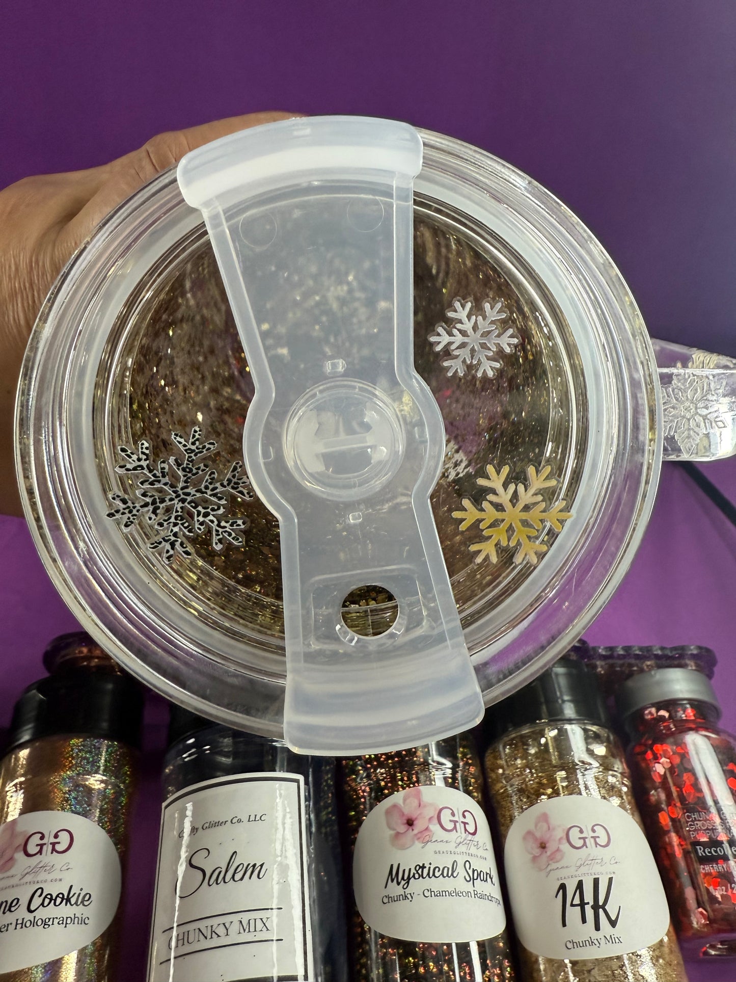 RTS - 40oz - Snowmen - Snowglobe