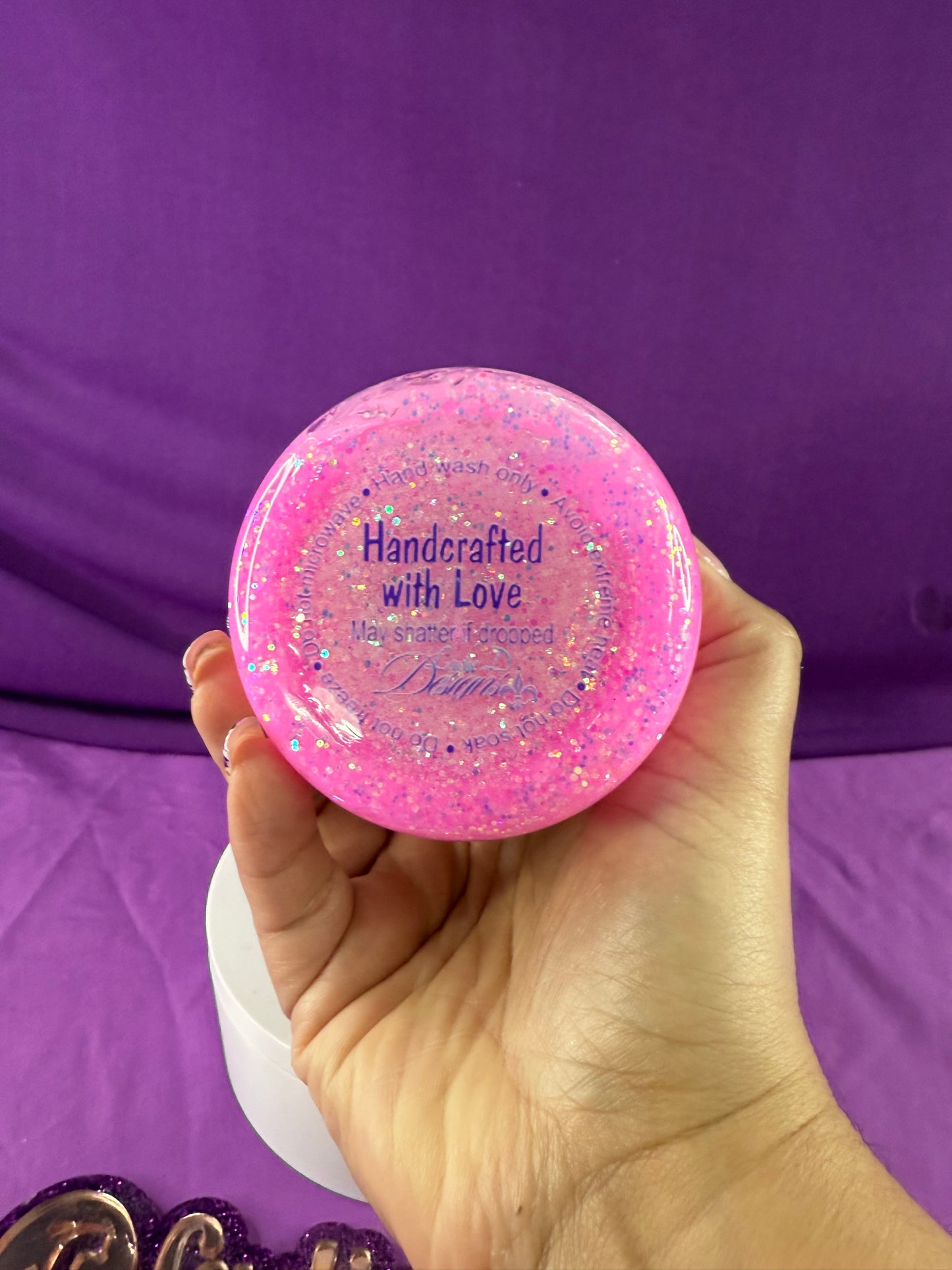 RTS - Pink Green Man SnowGlobe - Imprefect - Discounted