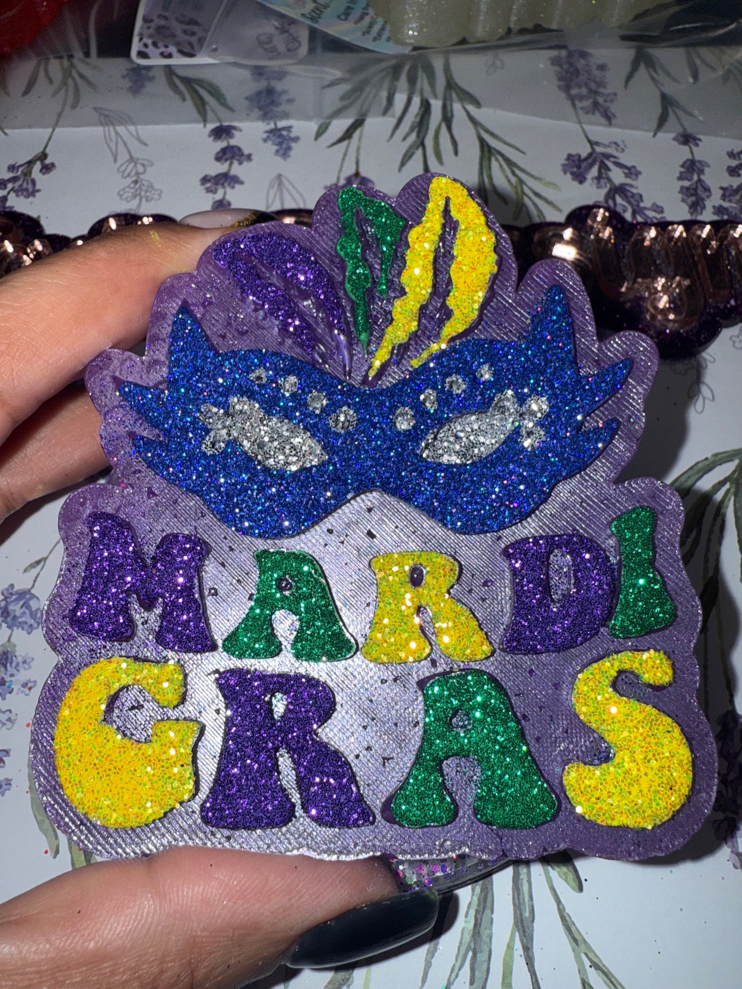 Mardi Gras Car Customizable Freshie