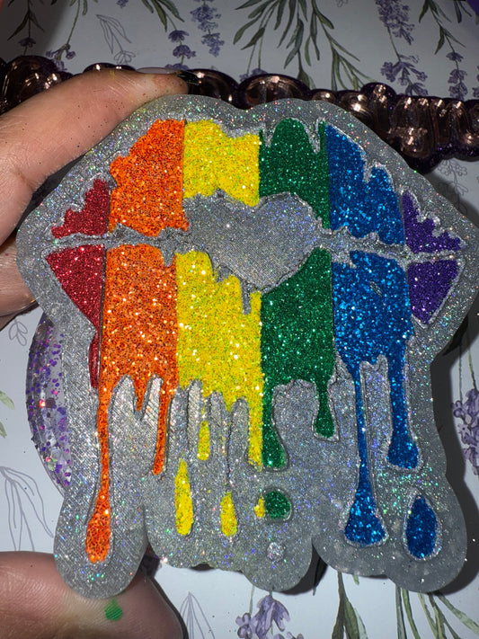Pride Drip Lips Customizable Freshie