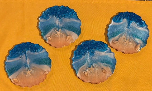 Resin Beach Coasters