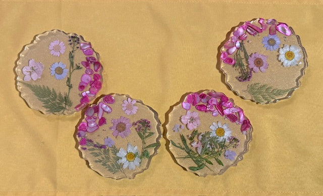 Resin Flower Coasters