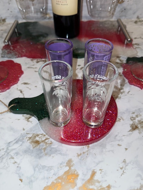 Resin Serving Tray & Coasters