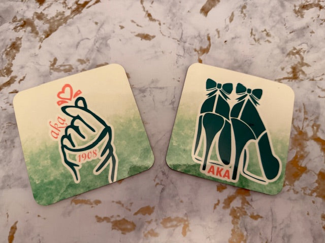 Green AKA Coaster Set