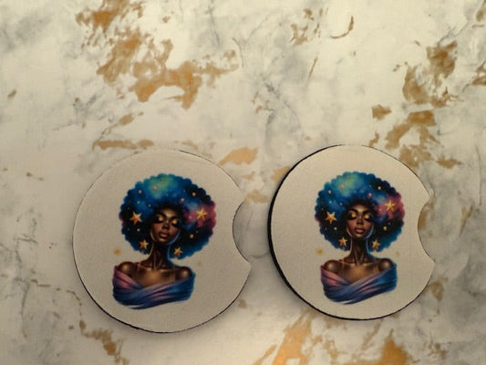 PURPLE GODDESS Car Coasters