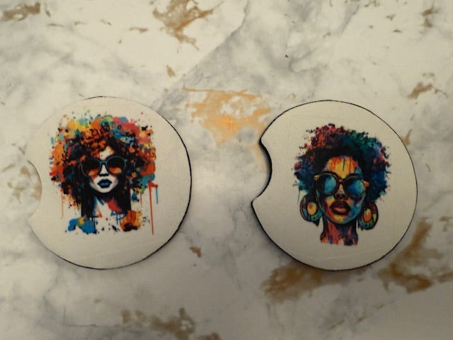 COLORFUL GODDESS Car Coasters