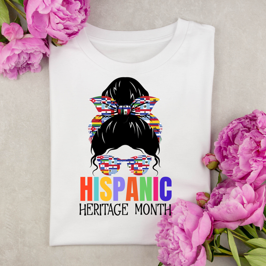 Messy Bun - Hispanic Heritage Month - Flags