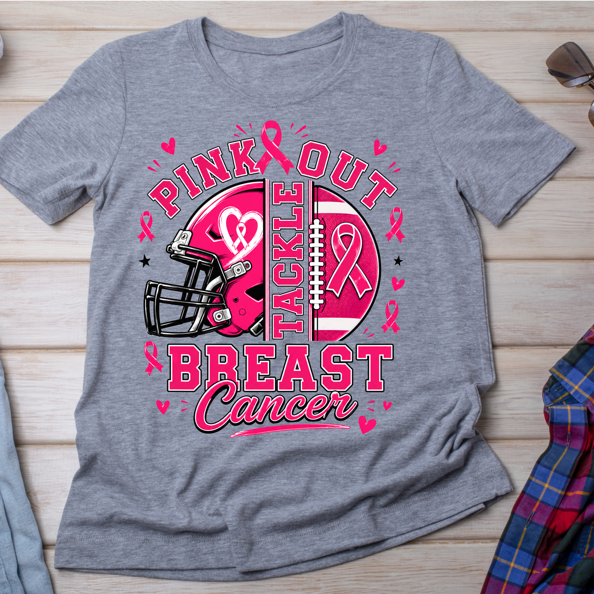 Pink Out - Tackle - Breast Cancer Football