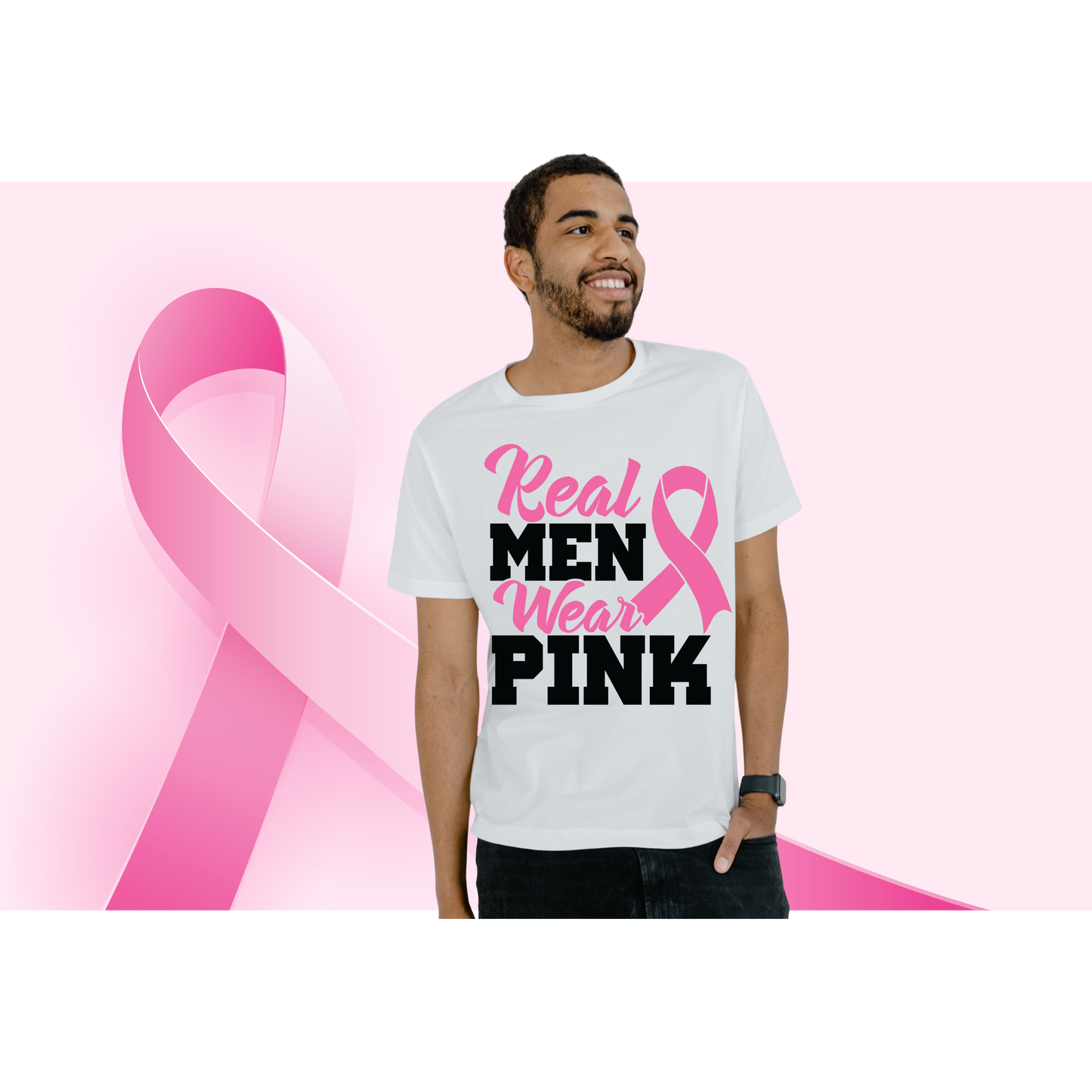 Real Men Wear Pink Breast Cancer Awareness Shirt