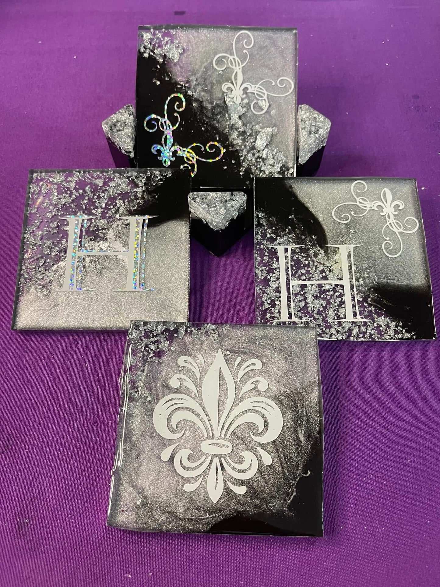 Customizable Resin Coaster Set