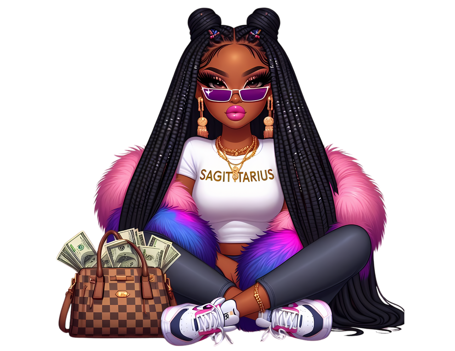 Hip Hop Black Girl Zodiac Shirts