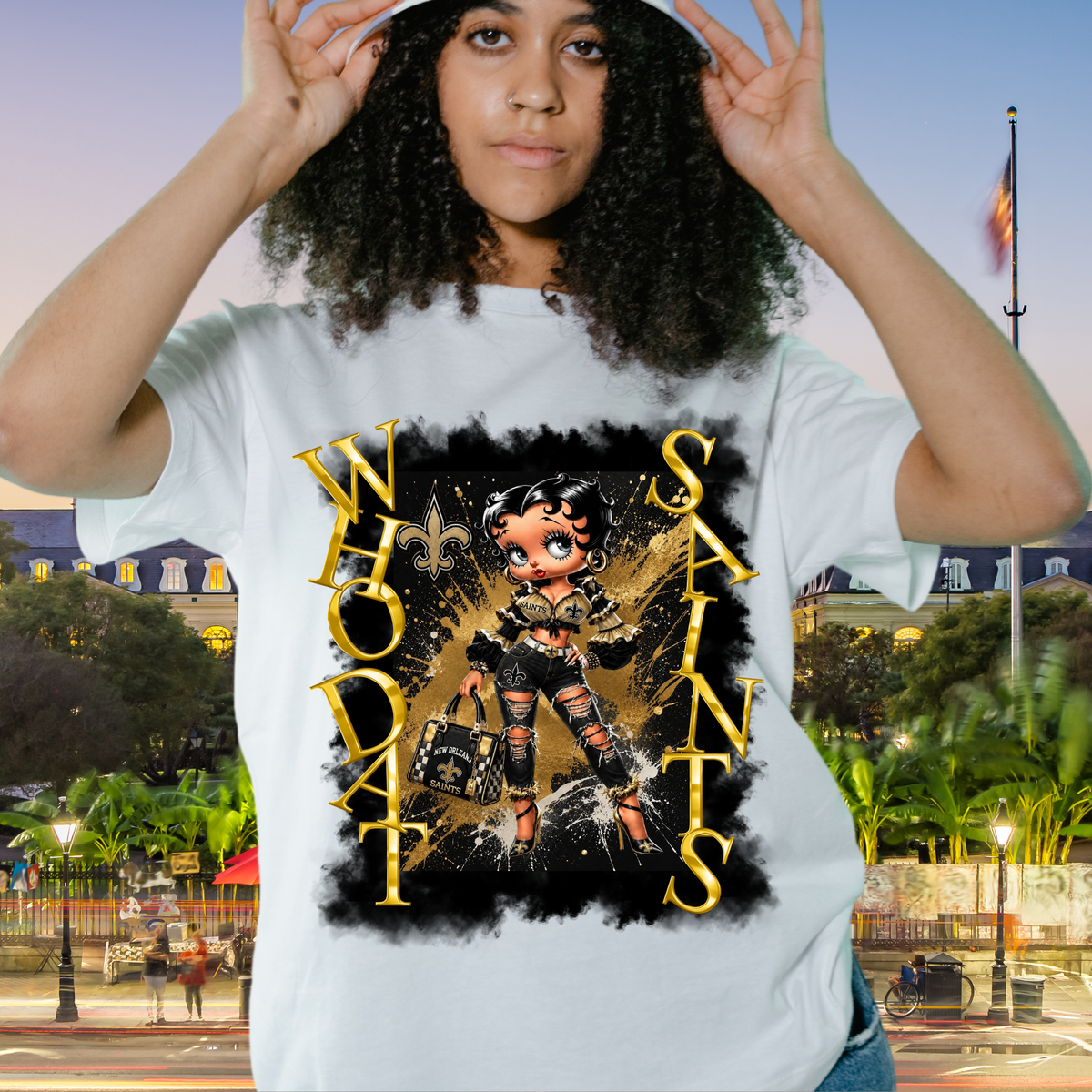SAINTS Betty Boop Splash