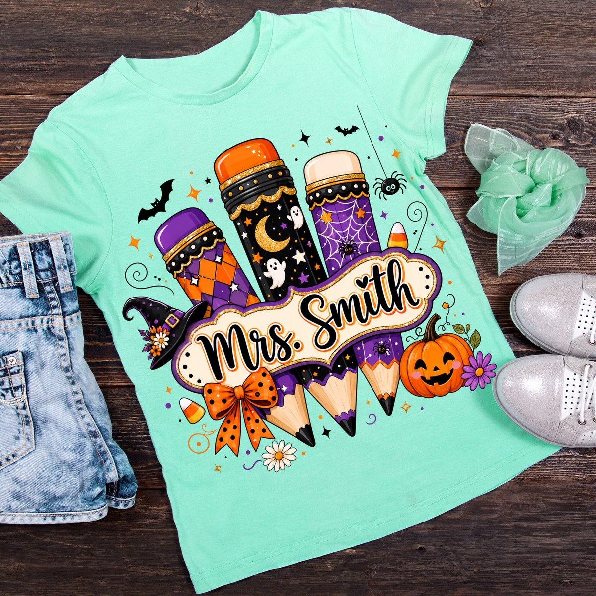 Teacher - Customizable Pencils Halloween