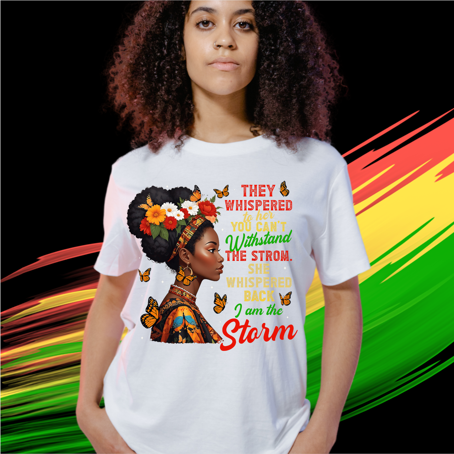 You Can't Withstand the Storm - Afro Queen and Butterflies