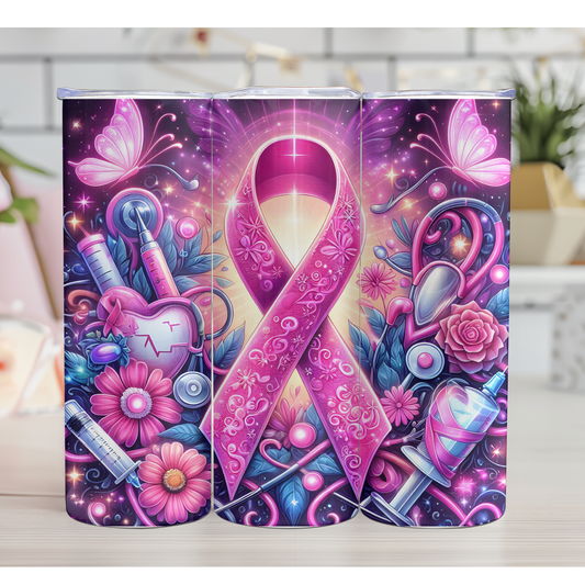 Breast Cancer Ribbon Medical Tumbler