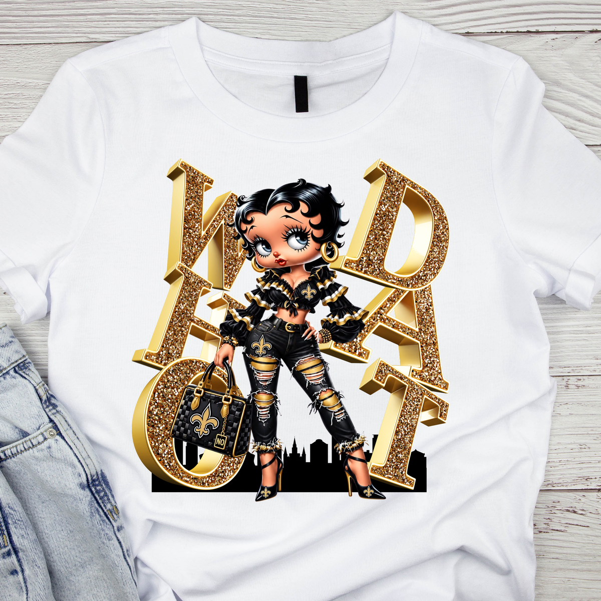 SAINTS Betty Boop Who Dat