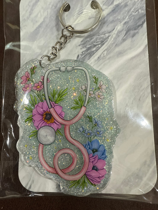 Auction 34 - Stethoscope Keychain Mint Blue