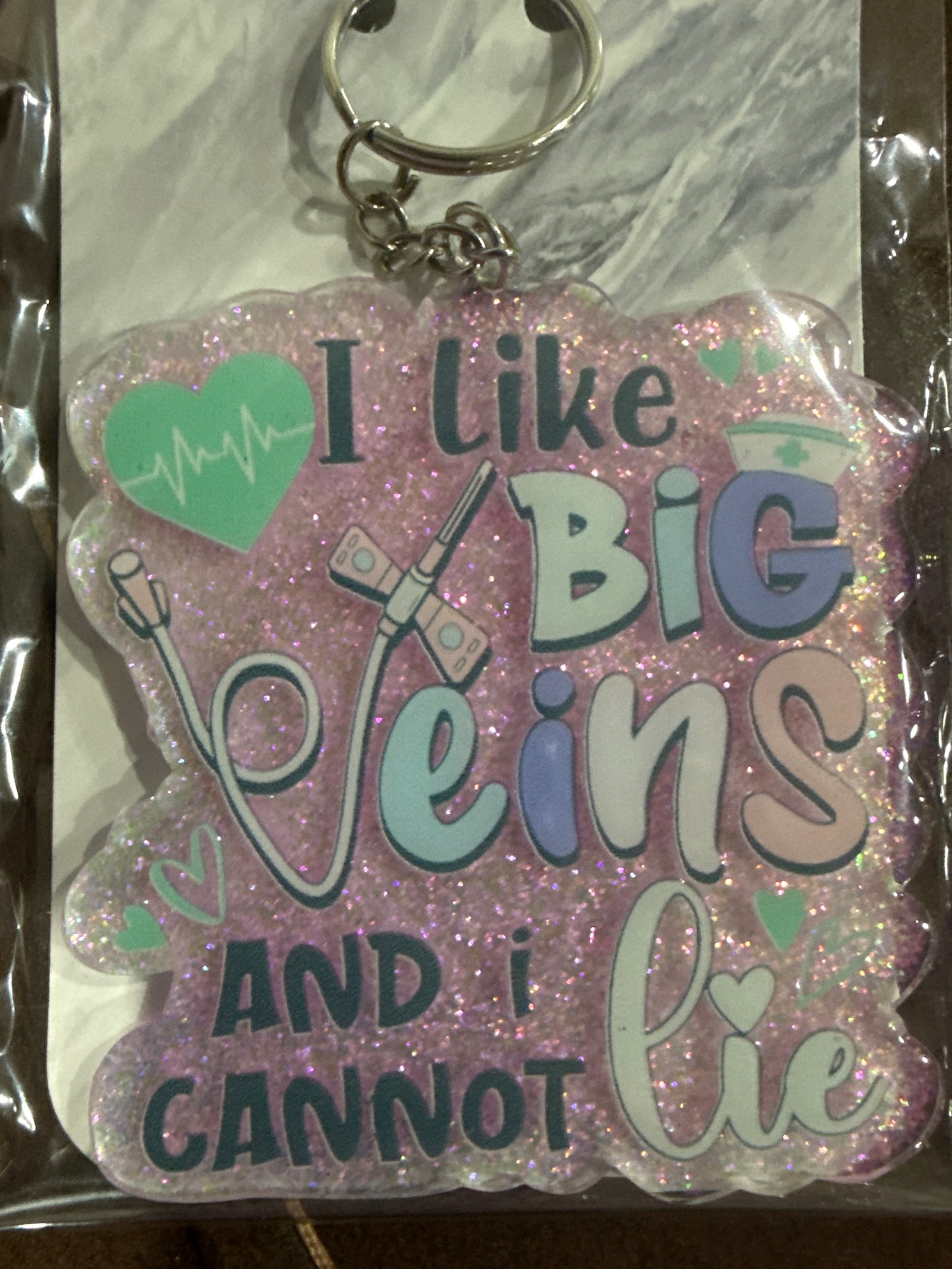 RTS - I Like Big Veins Keychain (and cannot lie) Keychain