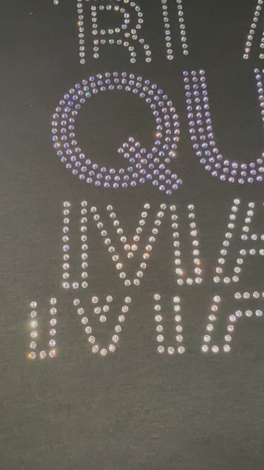 Black Queen Magic Rhinestone Shirt